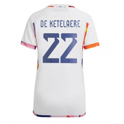 Ženski Nogometni dresi Belgija Charles De Ketelaere #22 Gostujoči SP 2022 Kratek Rokav